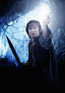 Frodo (Elijah Wood) dans l'antre d'Arachne