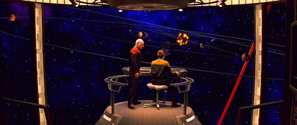 Patrick Stewart et Brent spiner dans Star Trek Générations